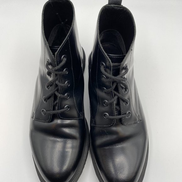 Dr. Marten's Emmeline Smooth Leather Lace Up Ankle Boots Womens US 9 BLACK Shoes - Picture 12 of 16